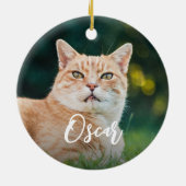 Personalisiertes Pet-Foto Keramik Ornament (Hinten)