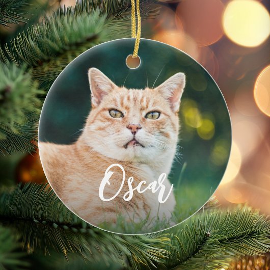 Personalisiertes Pet-Foto Keramik Ornament