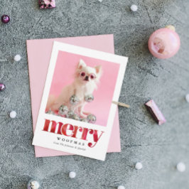 Personalisiertes Pet-Foto | Merry Woofmas Feiertagskarte