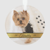 Personalisiertes Pet-Foto Ornament (Rückseite)