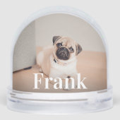 Personalisiertes Pet-Foto Schneekugeln (Rückseite)