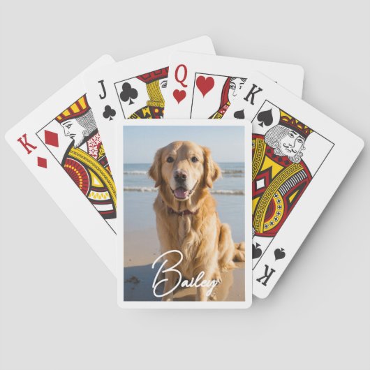 Personalisiertes Pet-Foto Spielkarten (Rückseite)