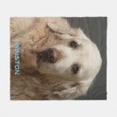 Personalisiertes Pet-Foto und Name Fleecedecke (Vorderseite (Horizontal))