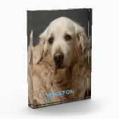 Personalisiertes Pet-Foto und Name Fotoblock (Links)