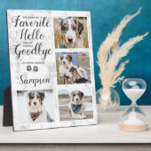 Personalisiertes Pet Loss Beileid Pet Memorial Fot Fotoplatte (Seite)