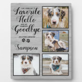 Personalisiertes Pet Loss Foto Collage Pet Memoria Fotoplatte (Vorderseite)