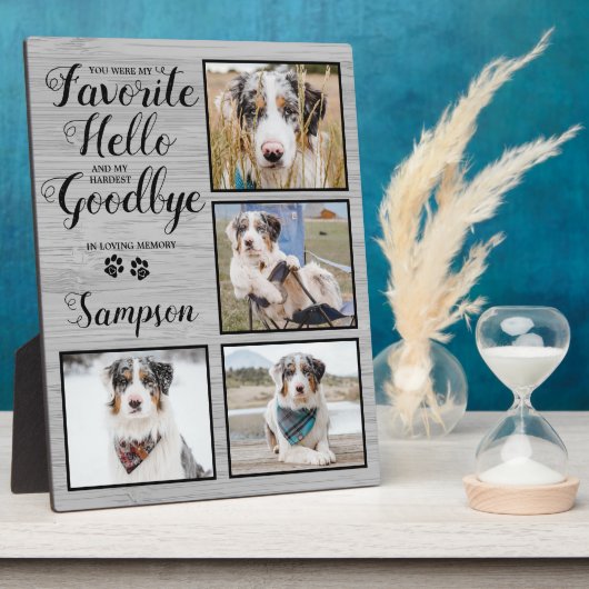 Personalisiertes Pet Loss Foto Collage Pet Memoria Fotoplatte (Seite)