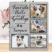 Personalisiertes Pet Loss Foto Collage Pet Memoria Fotoplatte