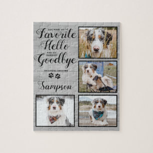 Personalisiertes Pet Loss Foto Collage Pet Memoria Puzzle