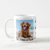 Personalisiertes Pet Loss Keepake Dog Memorial Fot Kaffeetasse (Links)