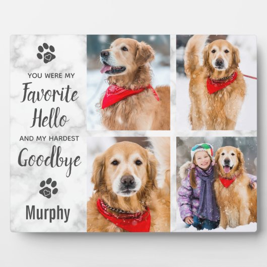 Personalisiertes Pet Loss Keepake Pet Memorial Fot Fotoplatte (Vorderseite)