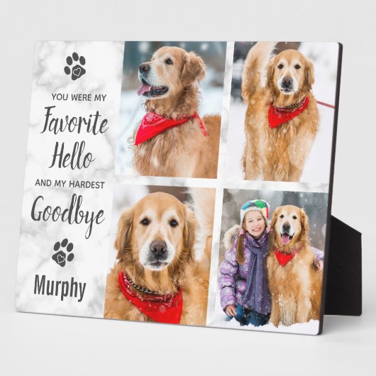 Personalisiertes Pet Loss Keepake Pet Memorial Fot Fotoplatte (Seite)