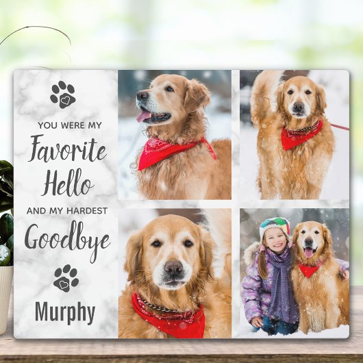Personalisiertes Pet Loss Keepake Pet Memorial Fot Fotoplatte