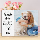 Personalisiertes Pet Loss Keepake Pet Memorial Fotoplatte