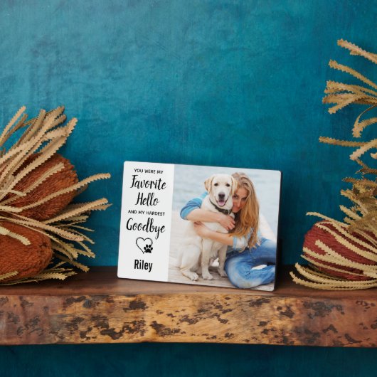 Personalisiertes Pet Loss Keepake Pet Memorial Fotoplatte (Seite)