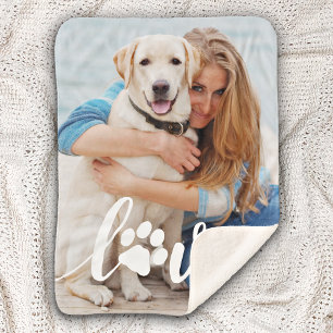 Personalisiertes Pet-Lover-Liebe Pfosten Foto druc Sherpadecke