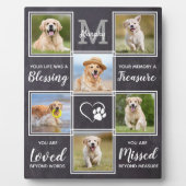 Personalisiertes Pet-Memorial Einzigartig 6 FotoCo Fotoplatte (Vorderseite)