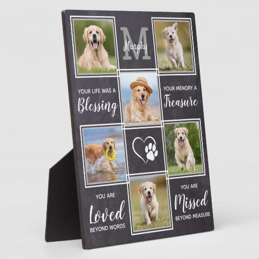 Personalisiertes Pet-Memorial Einzigartig 6 FotoCo Fotoplatte (Seite)