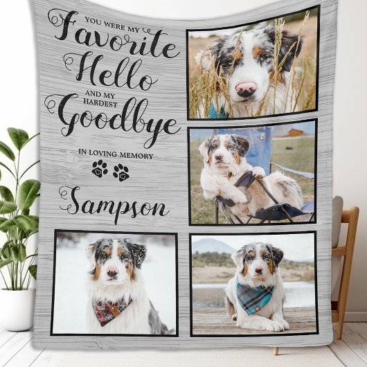 Personalisiertes Pet-Memorial-Foto Fleecedecke