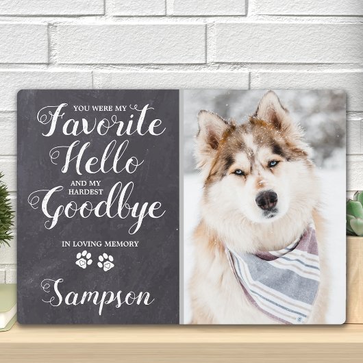 Personalisiertes Pet-Memorial-Foto Fotoplatte