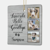 Personalisiertes Pet-Memorial-Foto Keramikornament (Links)