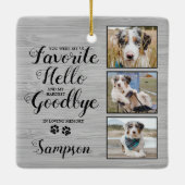 Personalisiertes Pet-Memorial-Foto Keramikornament (Rückseite)