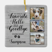 Personalisiertes Pet-Memorial-Foto Keramikornament (Vorderseite)