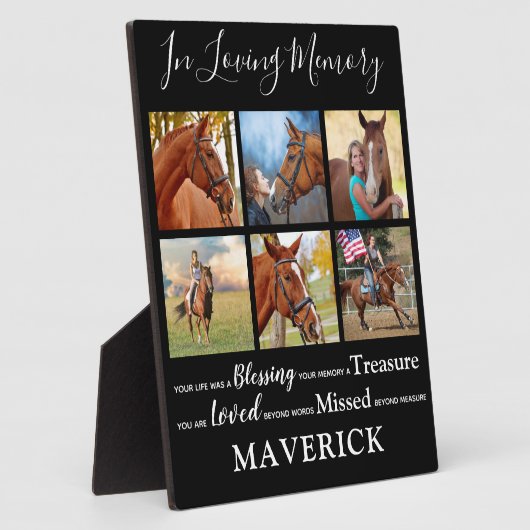 Personalisiertes Pet-Memorial Fotoplatte (Seite)