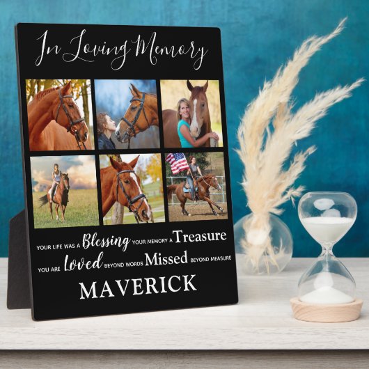 Personalisiertes Pet-Memorial Fotoplatte (Seite)