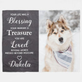 Personalisiertes Pet-Memorial Keepake-Hund-Foto Fleecedecke (Vorderseite (Horizontal))