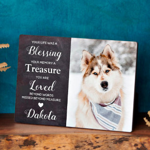 Personalisiertes Pet-Memorial Keepake-Hund-Foto Fotoplatte