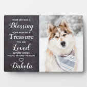 Personalisiertes Pet-Memorial Keepake-Hund-Foto Fotoplatte (Vorderseite)