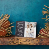 Personalisiertes Pet-Memorial Keepake-Hund-Foto Fotoplatte (Seite)