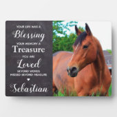 Personalisiertes Pet Memorial Keepake Pferd Foto Fotoplatte (Vorderseite)