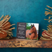 Personalisiertes Pet Memorial Keepake Pferd Foto Fotoplatte (Seite)