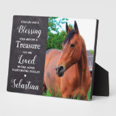 Personalisiertes Pet Memorial Keepake Pferd Foto Fotoplatte (Seite)