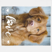 Personalisiertes Pet-Memorial-Liebe Foto drucken Fleecedecke (Vorderseite (Horizontal))