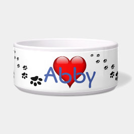 Personalisiertes Pet Nam Paw Druckmuster Napf