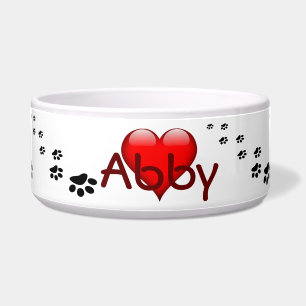 Personalisiertes Pet Nam Paw Druckmuster Napf