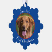 Personalisiertes Pet Paper Snowflake Ornament Karte (Linke Ecke)