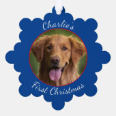 Personalisiertes Pet Paper Snowflake Ornament Karte (Rückseite)