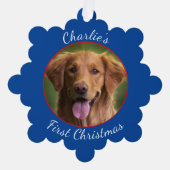 Personalisiertes Pet Paper Snowflake Ornament Karte (Vorderseite)