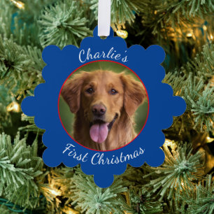 Personalisiertes Pet Paper Snowflake Ornament Karte