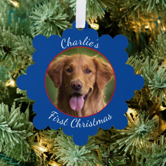 Personalisiertes Pet Paper Snowflake Ornament Karte (Insitu (Baum))