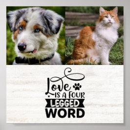 Personalisiertes Pet-Poster mit zwei Fotos Poster