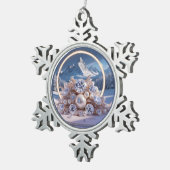 Personalisiertes Pewter Snowflake Ornament (Rechts)