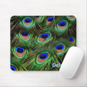 Personalisiertes Pfauenfeder-Mauspad Mousepad (Mit Mouse)