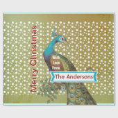 Personalisiertes Pfauenhaus Geschenkpapier (Flach)