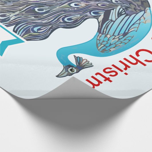 Personalisiertes Pfauenhaus Geschenkpapier (Ecke)