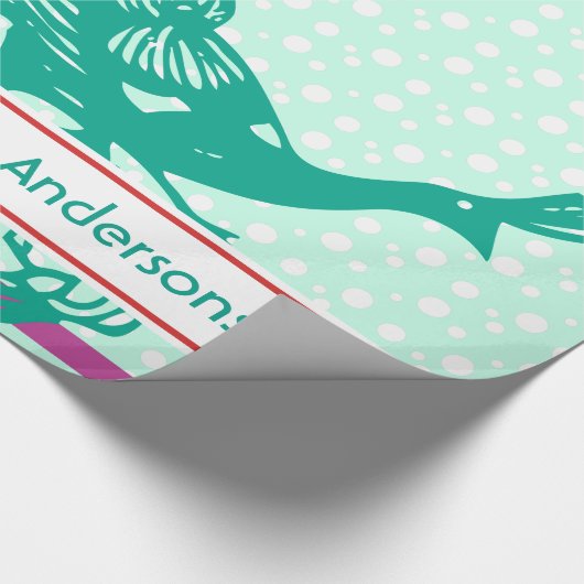 Personalisiertes Pfauenhaus Geschenkpapier (Ecke)